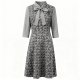 Gray Geometric Panel Dress